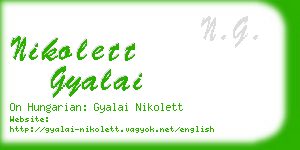 nikolett gyalai business card
